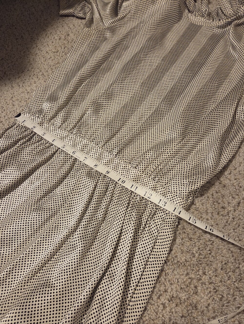 Vintage Albert Nipon Silk Polka Dot Feminine Secretary Dress Ruffle High Neck 10 - Picture 11 of 14